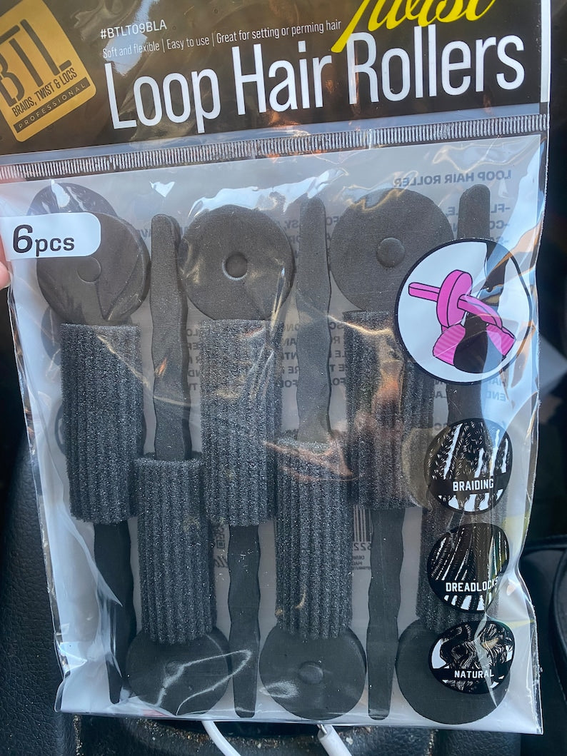 TWIST LOOP HAIR ROLLERS BLACK BTLT09B