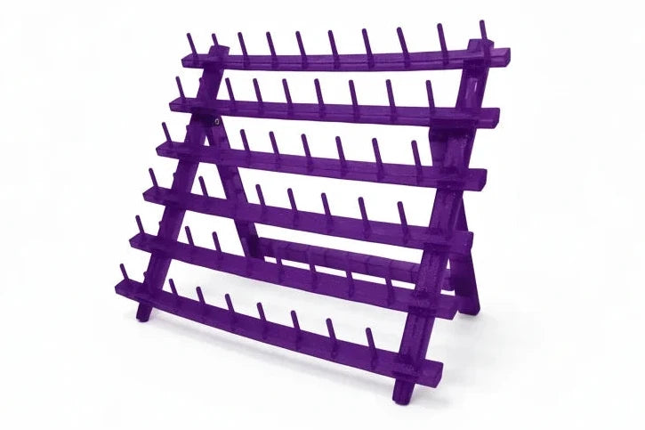 BTL Glitter Braiding Hair Rack (Purple) | 60 Spool Pro Hair Organizer for Braids