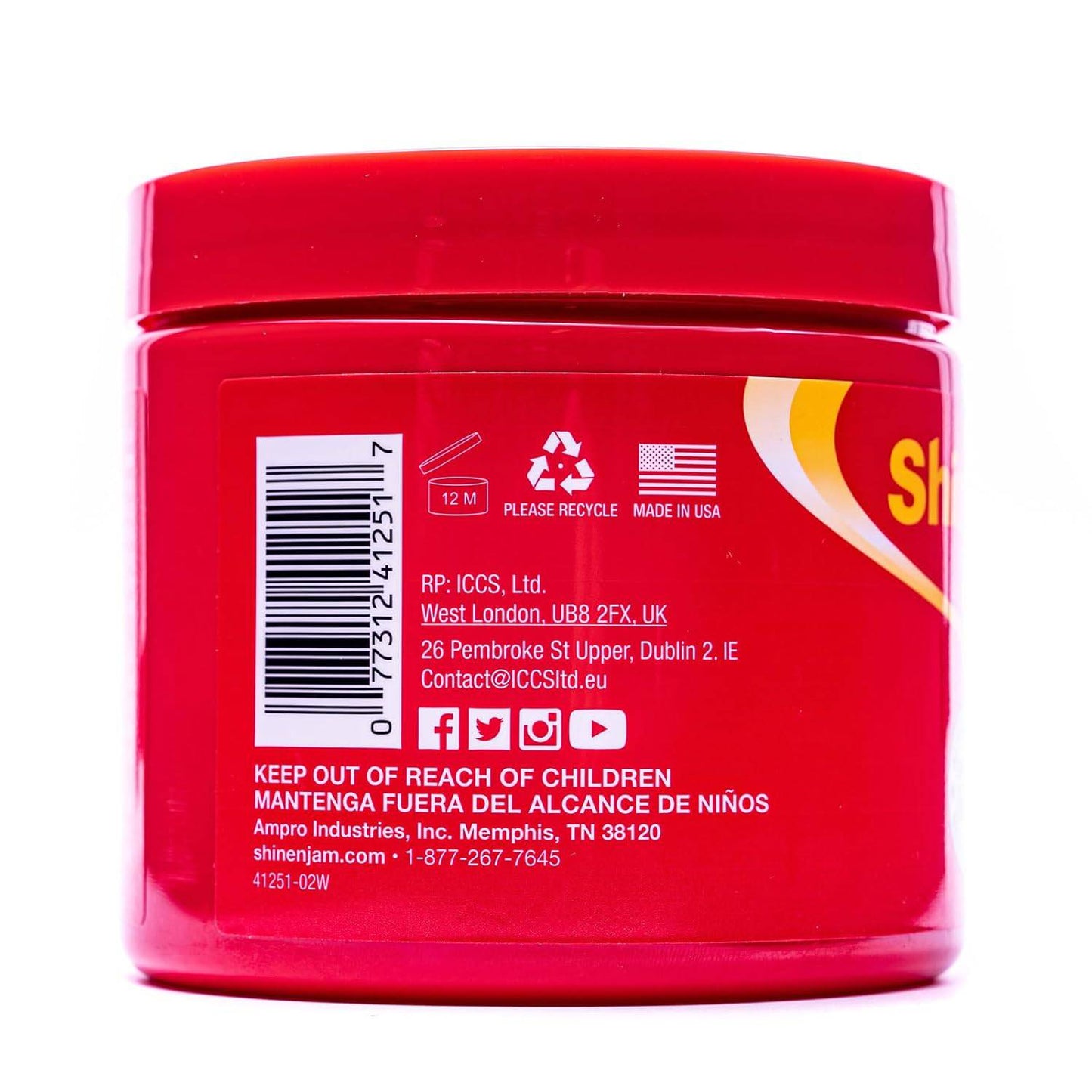 Ampro Shine 'n Jam Magic Fingers for Braiders - Extra Firm Hold Gel (16oz)