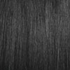 Close-up image of X-PRESSION BRAID pre-stretched hair. Dark black, straight fibers show a subtle, natural texture.
