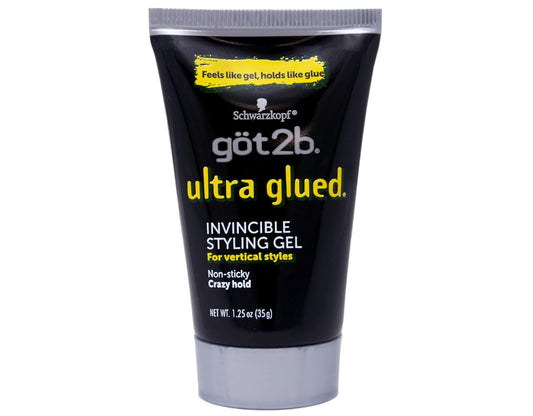 Got2b Glued Spiking Glue, 1.25 oz Travel Size - Water Resistant, Screaming Hold for Wigs & Edges