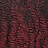 X-PRESSION BRAID-PRE STRETCHED BRAID 32 3X textured hair close-up in a rich, deep red color.