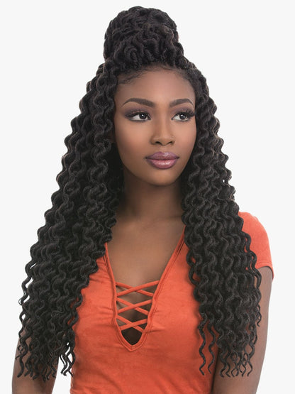 SB 3X FAUX LOCS CURLY 18 (LOOP)