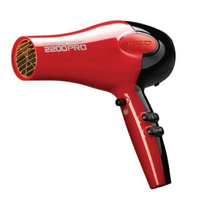 RED by Kiss Tourmaline Ceramic 2200W PRO - Professional Hair Dryer with Extra Combs, Frizz-Free Hair, Six Heat Settings Blow Dryer