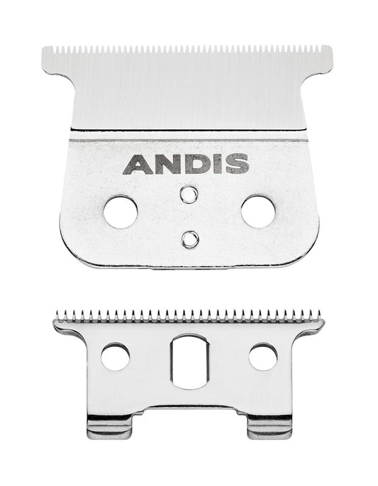 Andis T-Blade Replacement for T-Outliner, GTO, GO, and SLS Trimmers - Close Cutting, Zero Gapped, Silve