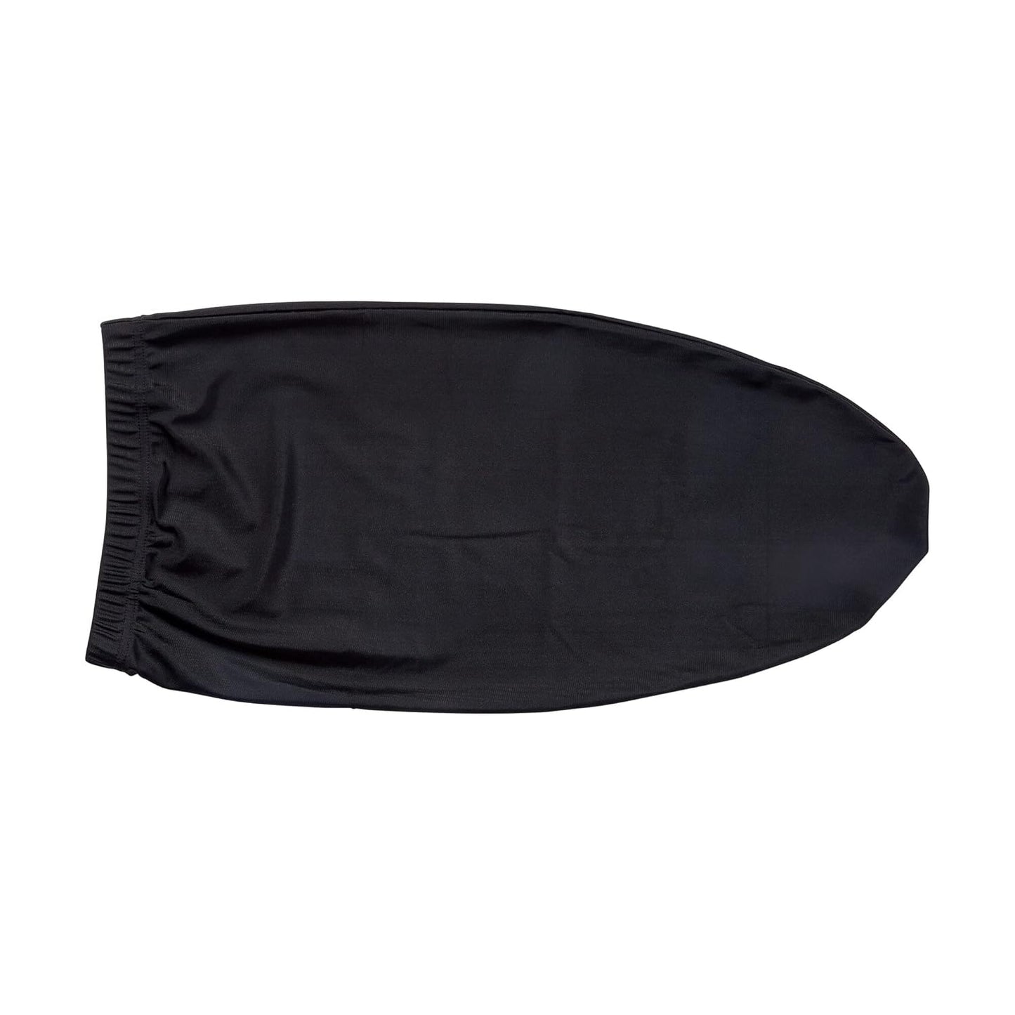 A black RED By Kiss Silky Spandex Loc Cap - Super Jumbo. It's a long, rounded cap with an elasticized opening.