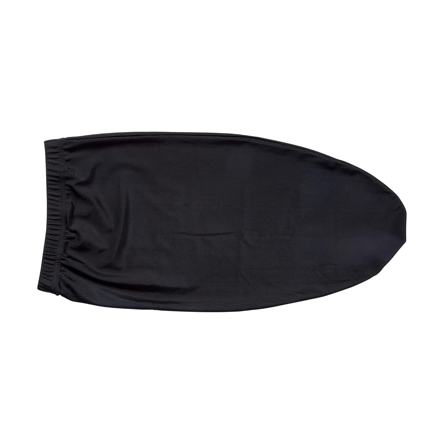 A black RED By Kiss Silky Spandex Loc Cap - Super Jumbo. It's a long, rounded cap with an elasticized opening.
