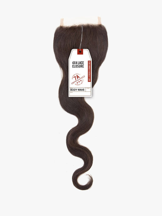 HH 4 X 4 BODY WAVE 12 CLOSURE-7A VIRGIN (B&N)