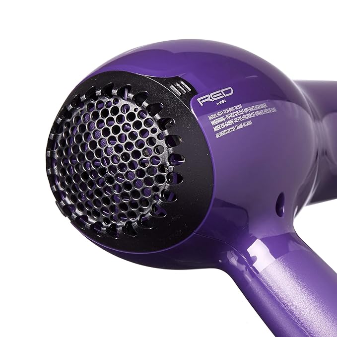 RED by Kiss Titanium 2300 Detangler Hair Dryer – Double Comb Layer Technology, 4X Faster Straightening, High Heat Resistant, Better Heat Distribution, 3 Bonus Titanium Detangler Piks, All Hair Types