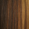 X-PRESSION BRAID-PRE STRETCHED BRAID 32 3X hair texture showing a dark brown to golden brown ombre.