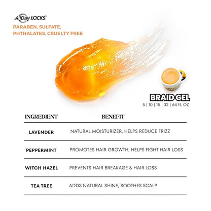ALLDAY LOCKS BRAID GEL 10 OZ