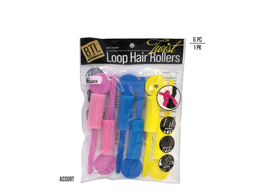 TWIST LOOP HAIR ROLLERS ASST BTLT09AST