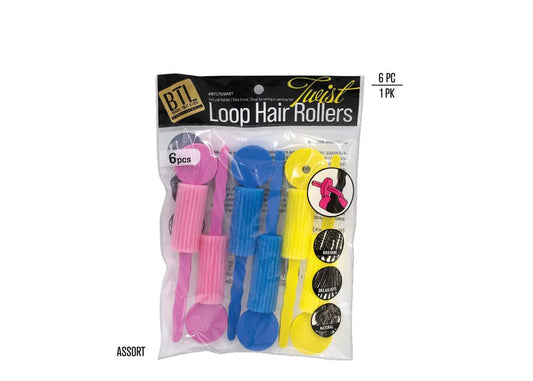 TWIST LOOP HAIR ROLLERS ASST BTLT09AST