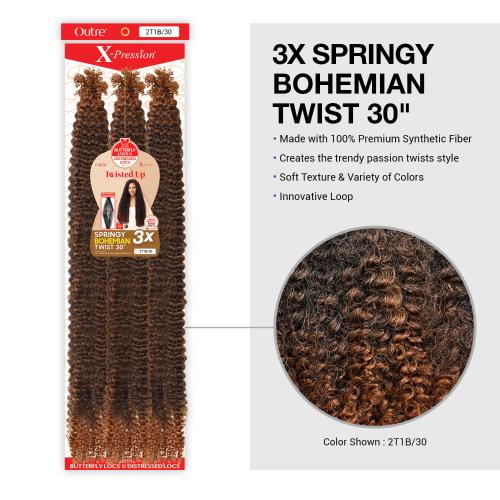 X-PRESSION - TWISTED UP - SPRINGY BOHEMIAN TWIST 30 3X