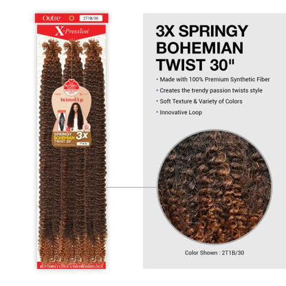 X-PRESSION - TWISTED UP - SPRINGY BOHEMIAN TWIST 30 3X