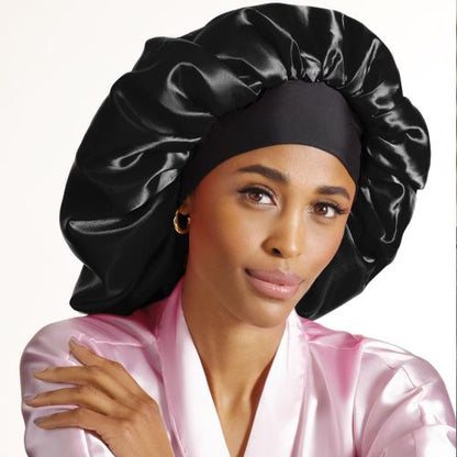 RED By Kiss - Satin Day & Night Cap - Super Jumbo - Black