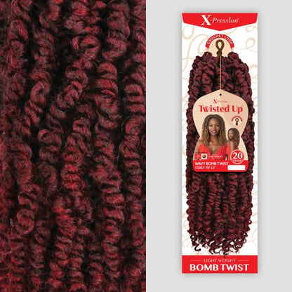 X-PRESSION - TWISTED UP - WAVY BOMB TWIST CURLY TIP 12