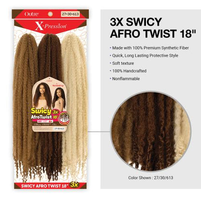 X-PRESSION - TWISTED UP - SWICY AFRO TWIST 18 3X