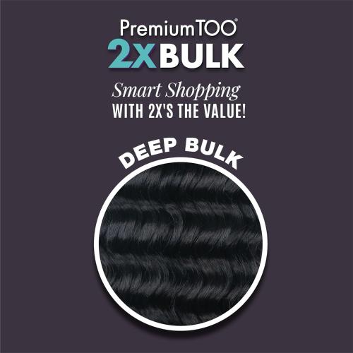 PremToo Bulk Weaving – 2X Deep Human Hair Blend for Boho, Knotless Box or Curly Loose Wave Styles