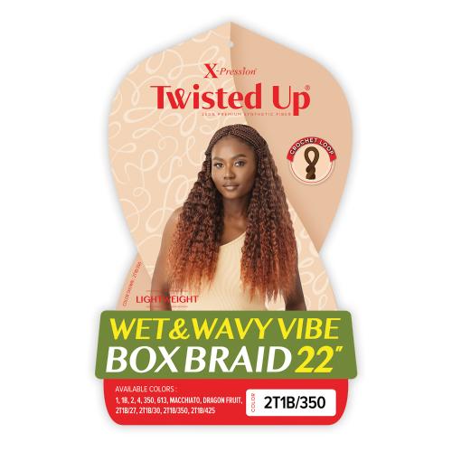 X-PRESSION - TWISTED UP - WET & WAVY VIBE BOX BRAID 22