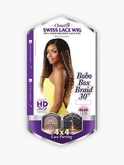 CLOUD 9 4X4 BRAIDED LACE WIG BOHO BOX BRAID 30