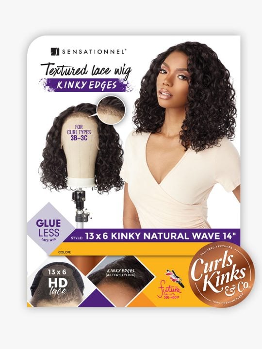KINKY EDGE 13X6 LACE WIG - KINKY NATURAL WAVE 14 (CK&CO)