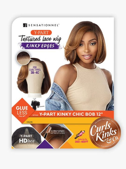 KINKY EDGE Y-PART LACE WIG - KINKY CHIC BOB 12 (CK&CO)