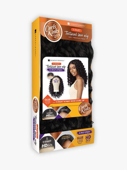 KINKY EDGE Y-PART LACE WIG - KINKY ROD CURL 18 (CK&CO)