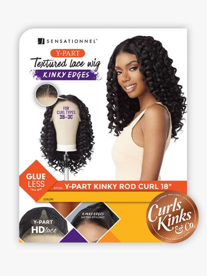 KINKY EDGE Y-PART LACE WIG - KINKY ROD CURL 18 (CK&CO)