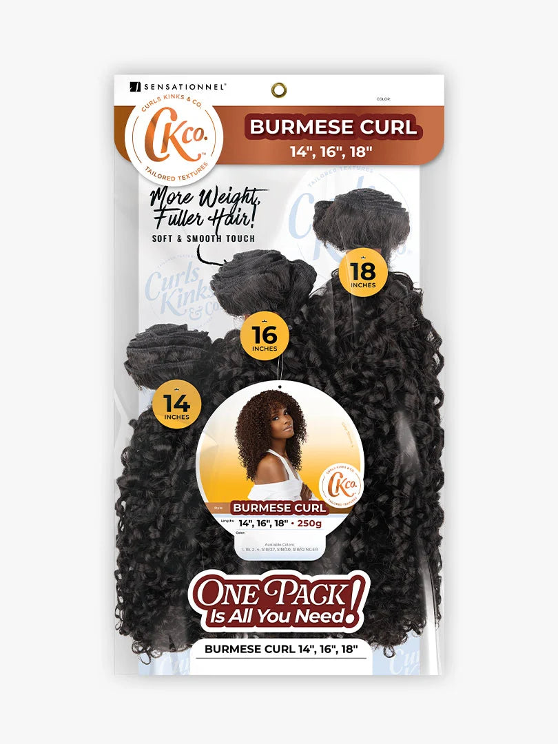 CK&CO Multi Burmese Curl Synthetic Hair Weave 18,20,22 | 9 Colors