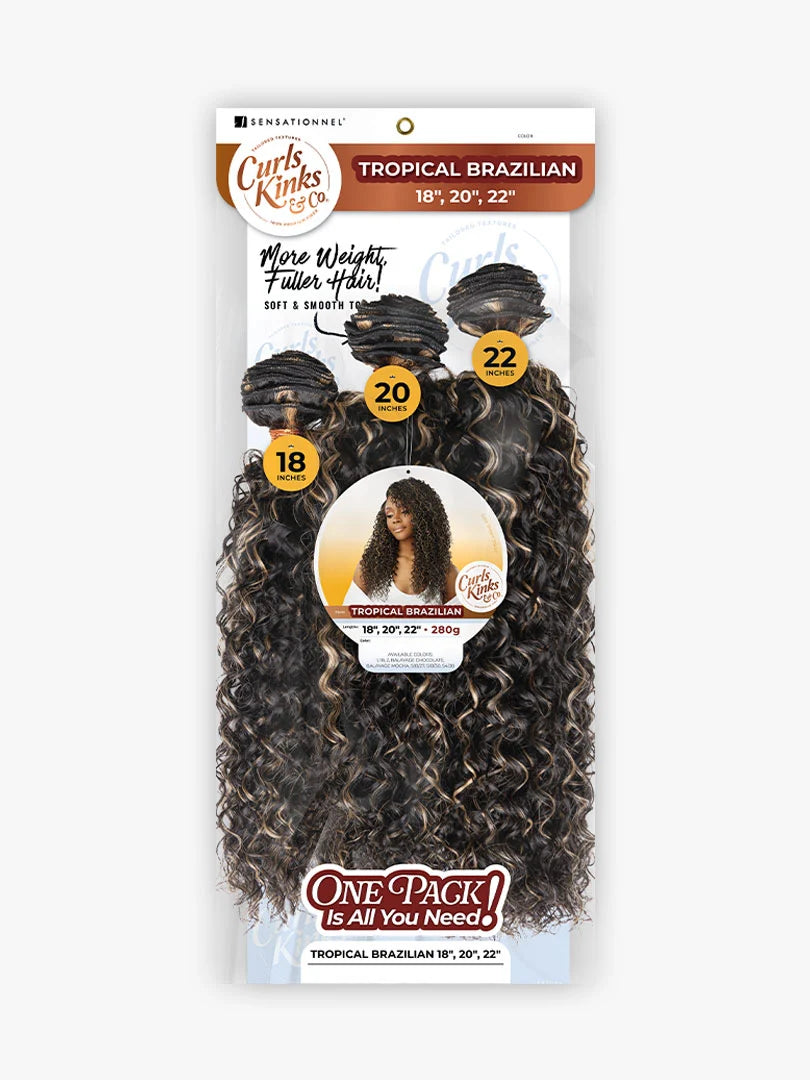 CK&CO Multi Tropical Brazilian Synthetic Hair Weave 18,20,22 | 9 Colors