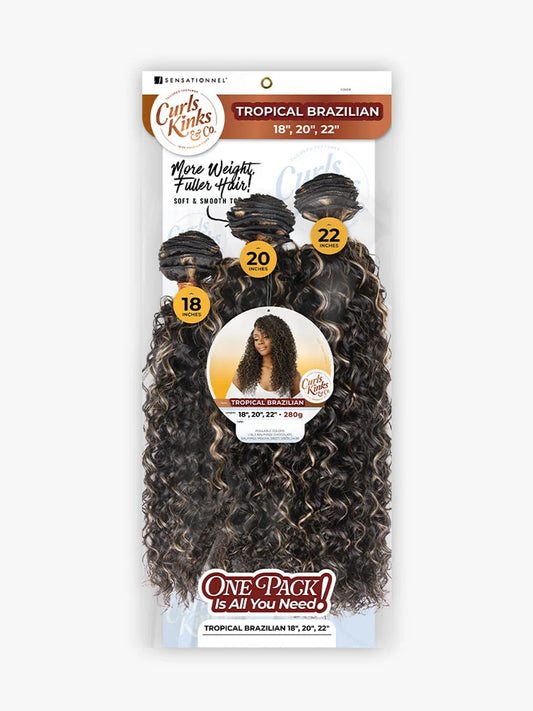 CK&CO Multi Tropical Brazilian Synthetic Hair Weave 18,20,22 | 9 Colors