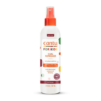 Cantu Care for Kids Curl Refresher - 8 oz | Sulfate-Free Detangling Spray with Shea Butter, Coconut Oil & Honey for Textured Hair