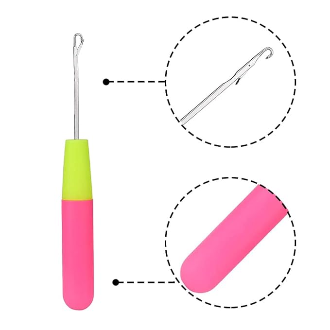 Professional Latch Hook Crochet Needle | Dreadlocks, Micro Braids & Extensions Tool