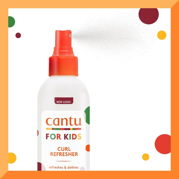 Cantu Care for Kids Curl Refresher - 8 oz | Sulfate-Free Detangling Spray with Shea Butter, Coconut Oil & Honey for Textured Hair