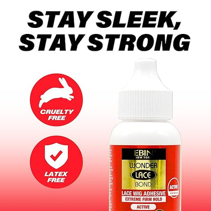 EBIN Wonder Lace Bond Waterproof Adhesive | Extreme Firm Hold Wig Glue 1.18oz