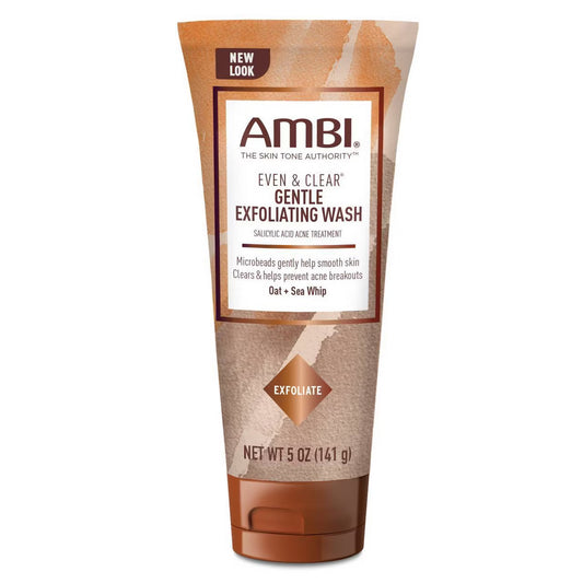 Ambi Skincare Even & Clear Exfoliating Wash - 5 oz | Salicylic Acid Acne Treatment with Soy & Vitamin C to Even Skin Tone