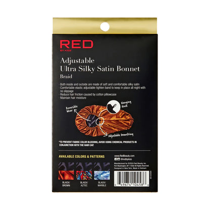 RED By Kiss - Adjustable Ultra Silky Satin Bonnet - Brown
