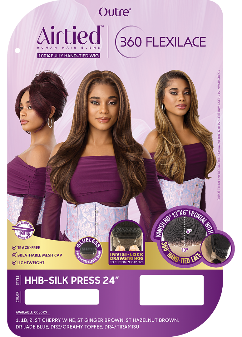 Outre AIRTIED 360 FLEXILACE HHB Silk Press Wig 24 - View 6