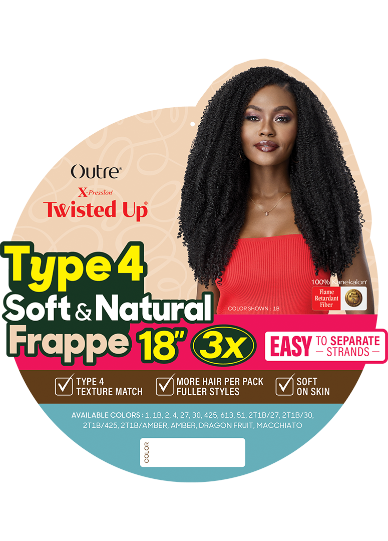 OT Outre X-PRESSION TWISTED UP Soft & Natural Type 4 Pre-Twisted Braiding Hair - Back View