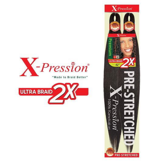 X-PRESSION BRAID-PRE STRETCHED BRAID 42 2X