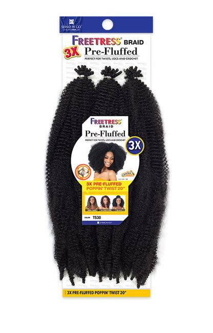 F/B 3X PRE-FLUFFED POPPIN TWIST 20"