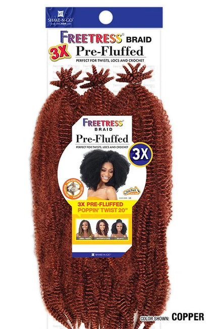F/B 3X PRE-FLUFFED POPPIN TWIST 20"