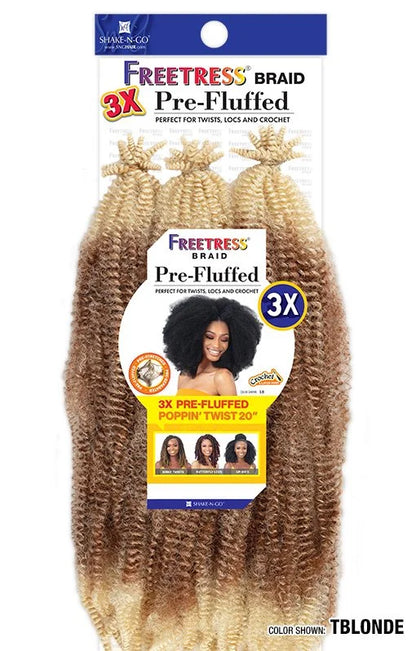F/B 3X PRE-FLUFFED POPPIN TWIST 20"