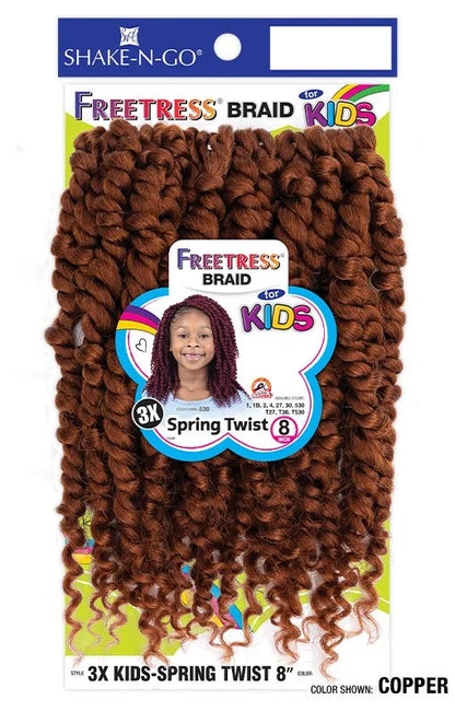 Freetress Braid 3X Kids-Spring Twist 8" Crochet Hair