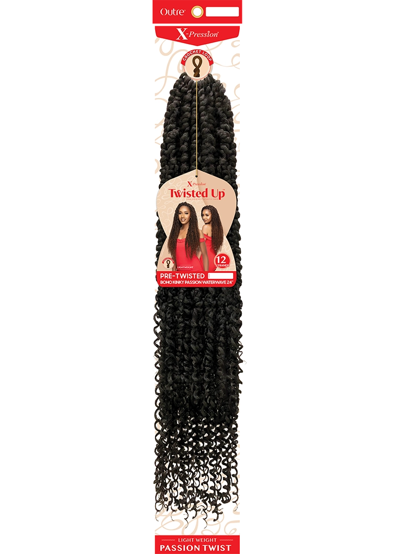 X-PRESSION - TWISTED UP - CROCHET BOHO KINKY PASSION WATERWAVE 24