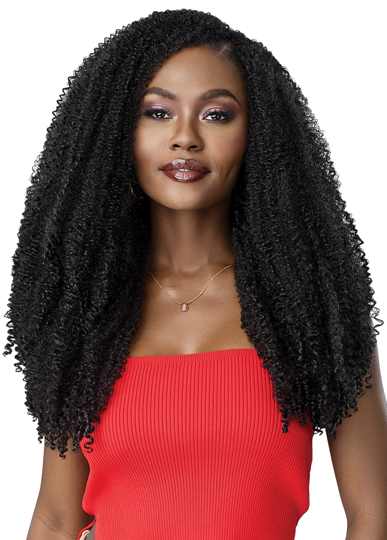 OT Outre X-PRESSION TWISTED UP Soft & Natural Type 4 Pre-Twisted Braiding Hair - Front View