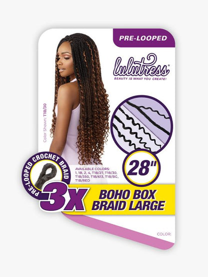 SB 3X CROCHET BOHO BOX BRAID LARGE 28(LULUTRESS)(LOOPED)