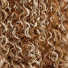 Close-up of X-PRESSION BRAID-PRE STRETCHED BRAID 32 3X hair showing wavy, golden blonde and light brown texture.