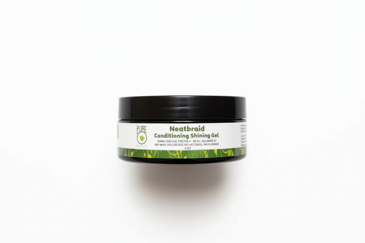 Jar of Neatbraid Conditioning Shining Gel on a white background